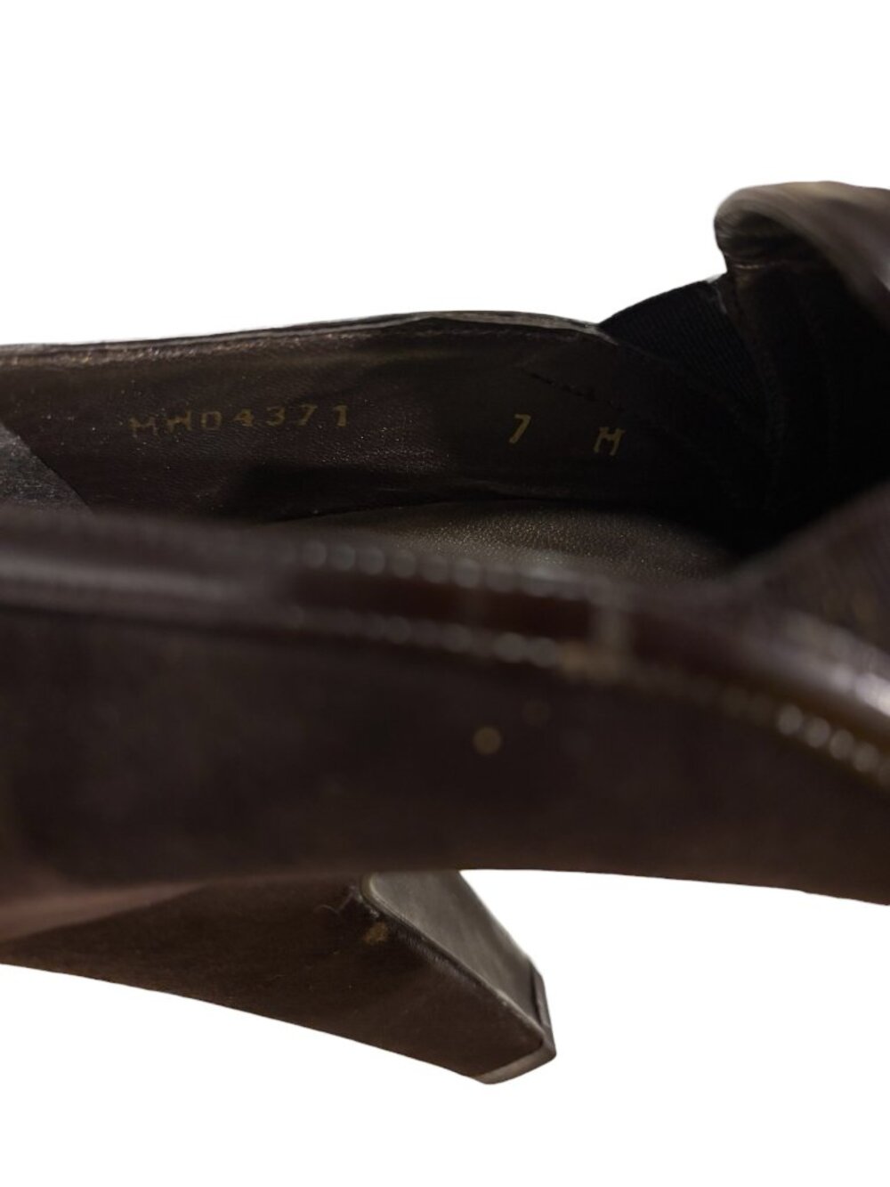 Stuart Weitzman Brown Leather Platform Pumps Heels Womens 7M Classic - Picture 10 of 10